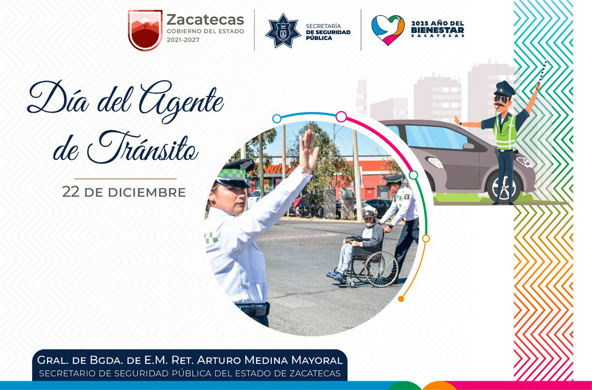 Hoy 22 de diciembre felicito a las y los integrantes de la Policía Vial por su compromiso, profesionalismo y vocación de servicio. 🚓

Gracias por trabajar diariamente para garantizar la seguridad y el orden en nuestras vialidades. ¡Nuestro reconocimiento en su día!