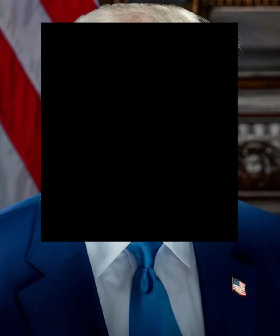 DidDTrumpDie's tweet image. No, Donald Trump did not die today.

In compliance with the Department of Justice, his face has been fully redacted.
