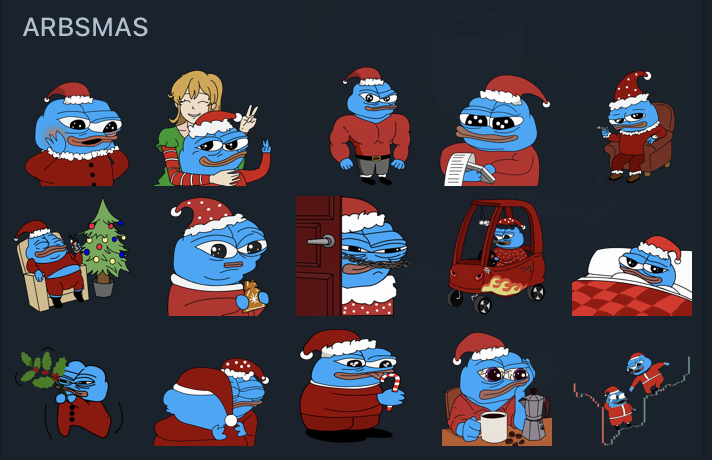 ’Tis the season on Arbitrum 🎄🎅

Holiday Telegram stickers are here!

Grab yours 👇

 t.me/addstickers/Ar…