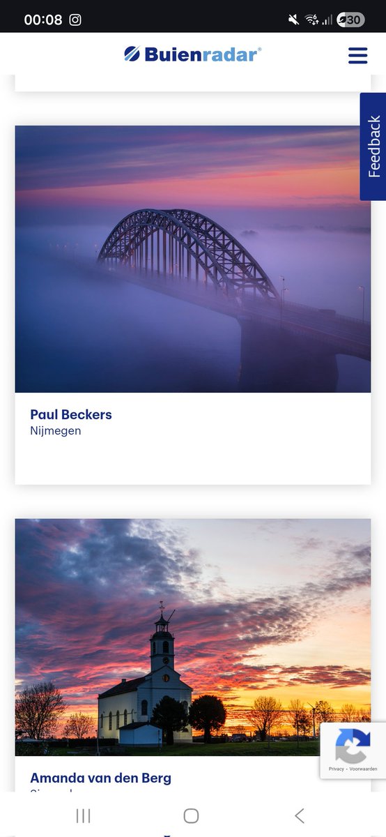 Yesss! Ik ben genomineerd voor de weerfoto van het jaar 2025. van RTL4 Buienradar.
  Stem je ook op mij: De Waalbrug in de mist 😊🥰🥳
buienradar.nl/foto-en-video/…