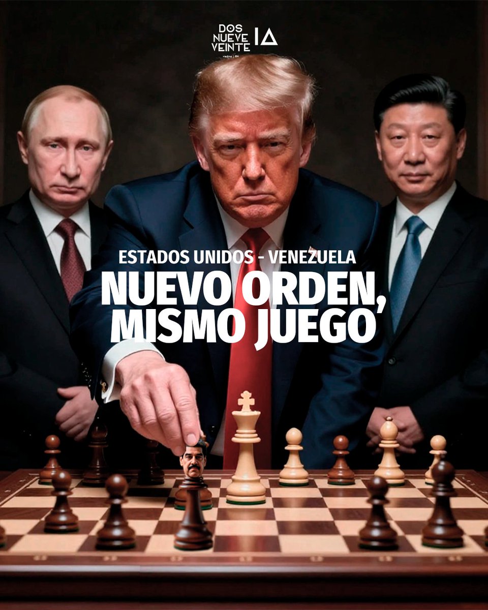 DosNueveVeinte's tweet image. No es Maduro contra Trump.
Ni democracia contra autoritarismo.
Es una partida entre potencias
donde algunos gobiernan
y otros son piezas.

Nuevo orden. Mismo juego.

MANIFIESTO &amp;gt;&amp;gt; instagram.com/p/DTJhr4nkQoJ/…
