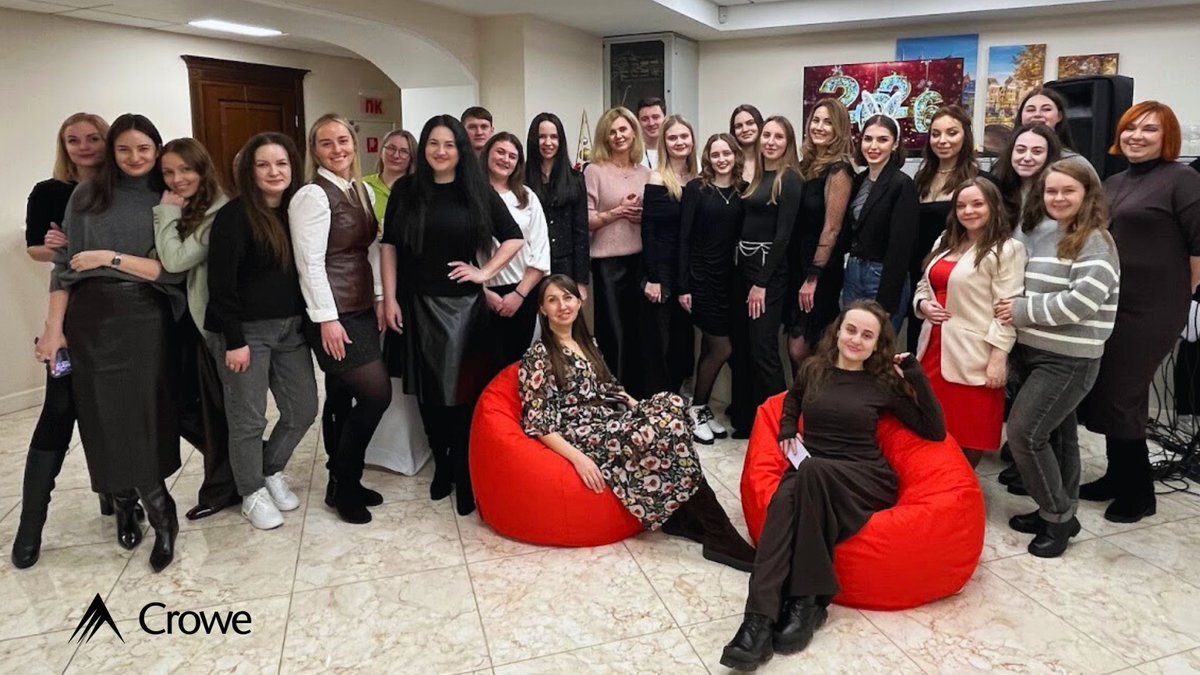 AuditCrowe's tweet photo. At the end of the year, part of the Crowe Erfolg Ukraine team gathered in the office for a New Year meeting.  Thank you to our colleagues for another year of shared work and trust. #CroweErfolgUkraine #EmployerBranding #ESG #CorporateCulture #Team #Sustainability #LifeAtCrowe https://t.co/n2cbDSZQrn