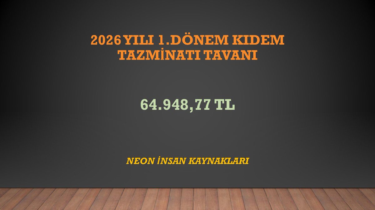 Neon_ik_'s tweet photo. 2026-1. dönem #kıdemtazminatı  #bordro #ik #insankaynakları #insankaynaklari https://t.co/TfhcBi6iOZ