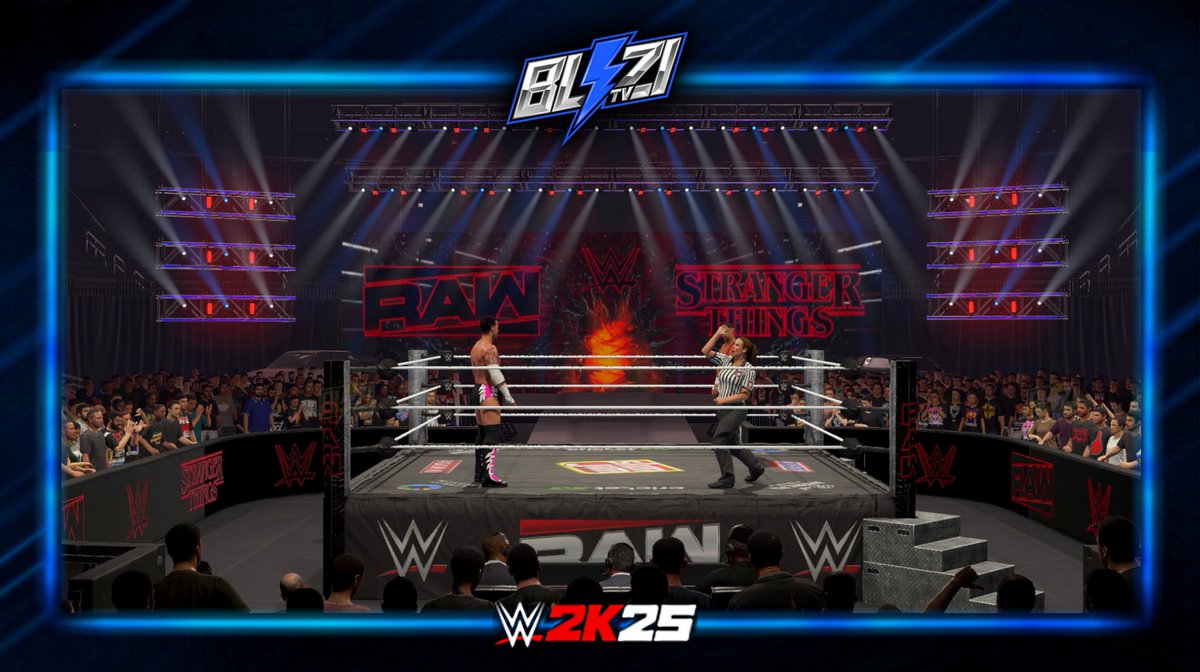 BliziTV's tweet image. 🚨 NEW UPLOAD ON #WWE2K25 COMMUNITY CREATIONS ! 

✭ #WWERaw x @Stranger_Things ‘26 Arena (MOST ACCURATE)

➡️ Available on ALL PLATFORMS (PS4, Xbox One, PC, PS5, Xbox Series X/S) in « Show » &amp;amp; « Arena » sections ! 

🔎 Search Tags : BliziTV - RAW - RAWStrangerThings26

ENJOY ‼️…