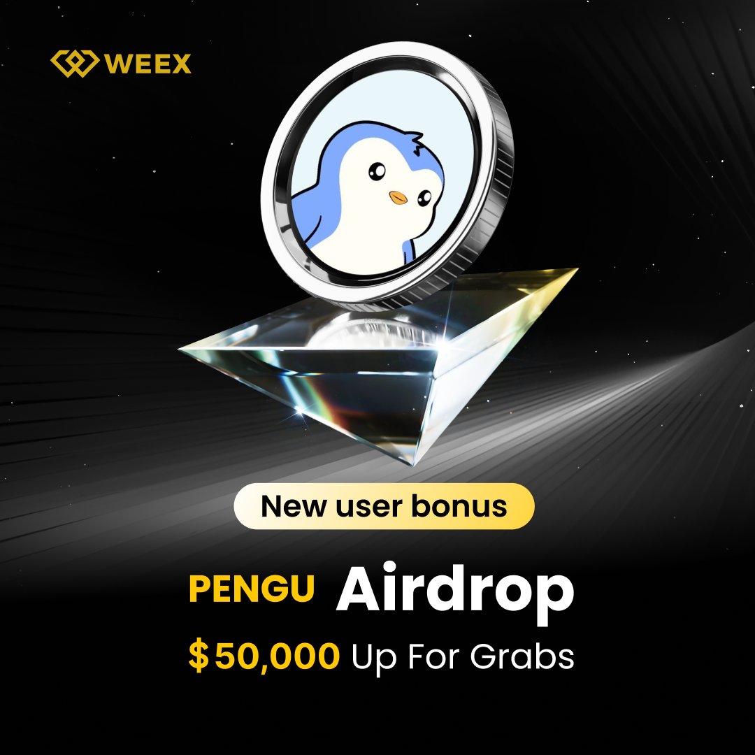 🎁 $PENGU Airdrop! 50,000 USDT
📅 2026/01/06 17:00:00 - 2026/01/13 17:00:00 (UTC+8)

👉Join:weex.com/events/promo/s…
👀 Follow: <a href="/WEEX_Official/">WEEX</a>
❤️ RT + LIKE

#Airdrop #blockchain #tradetoearn #bitcoinprice #ethereumprice