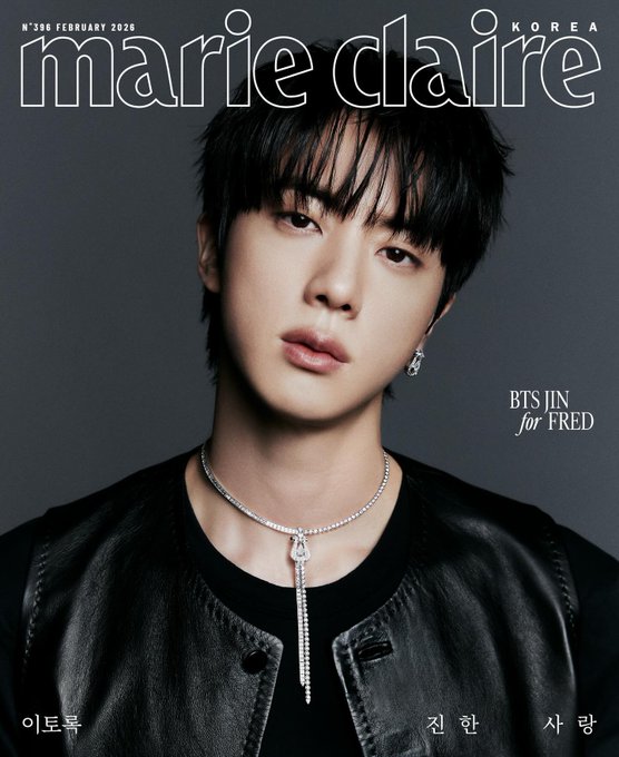 WORLDMUSICAWARD's tweet image. Mr Worldwide Handsome #JIN is absolutely breathtaking on the cover of Marie Claire Korea X Fred Jewelry! 👏🕺🏻✨💫😍💥📰Ⓜ️ 🇨 🇰🇷💎📿🔥👑🖤💜

JIN FOR MARIE CLAIRE KOREA
#JinxMarieClaire 
#JinxFREDJewelry