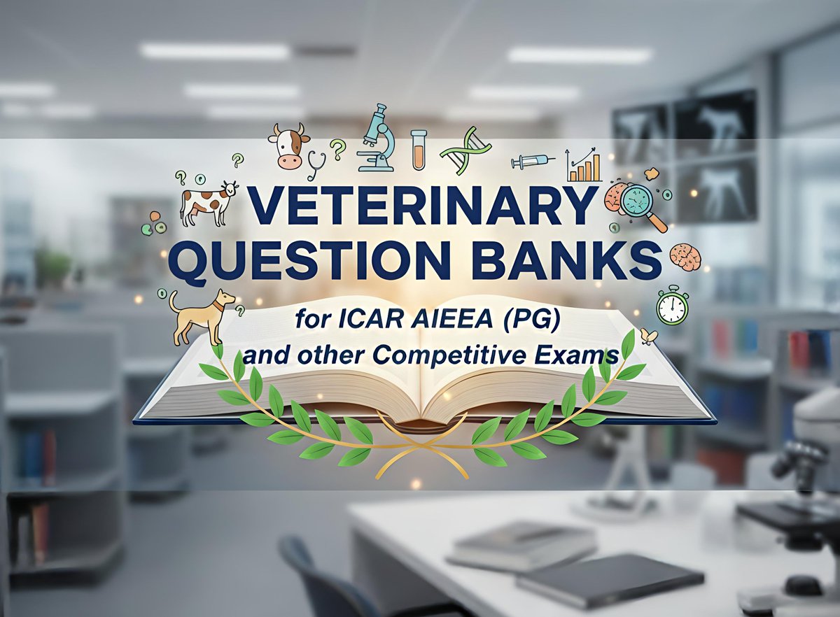 vetstudyapp's tweet photo. "Veterinary Question Banks pdf" (Veterinary Question Banks for ICAR AIEEA (PG) and other Competitive Exams)

🔗 Link- https://t.co/Bvbqqn5yqC

#veterinary #questionbank #icaraieea #competitiveexams #veterinaryquestions https://t.co/73GywMjtZH