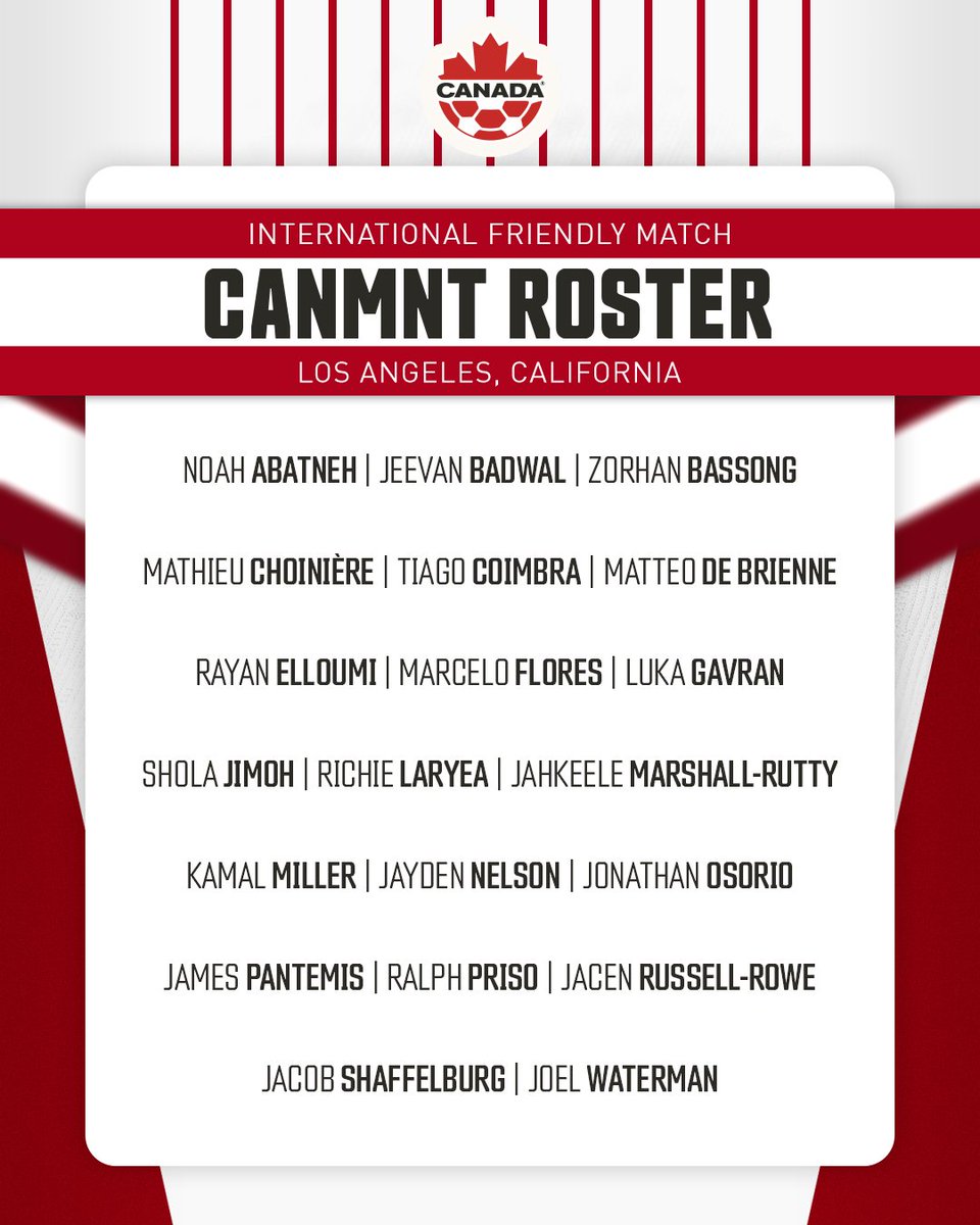 CANMNT_Official's tweet image. Camp Poutine is a GO 🇨🇦✅

#CANMNT Squad Named for January: Canada’s “Road to 2026” Begins with Training Camp and Match v. Guatemala

Due to the January camp falling outside an official FIFA window and in recognition of both player and club needs ahead of their respective…