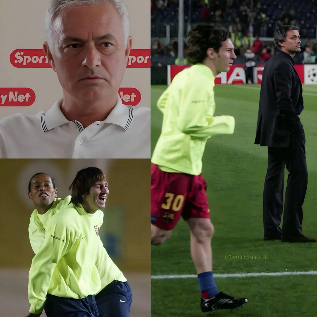 FTBLsection's tweet image. José Mourinho: "When I faced Barcelona in 2006 while I was Chelsea’s coach, Messi started because Eto’o was injured. 

In training, I assigned Terry and Carvalho to mark him, but Terry said: ‘Why two? We have to mark Ronaldinho; he’s the main threat, but Messi isn’t dangerous.’ I…