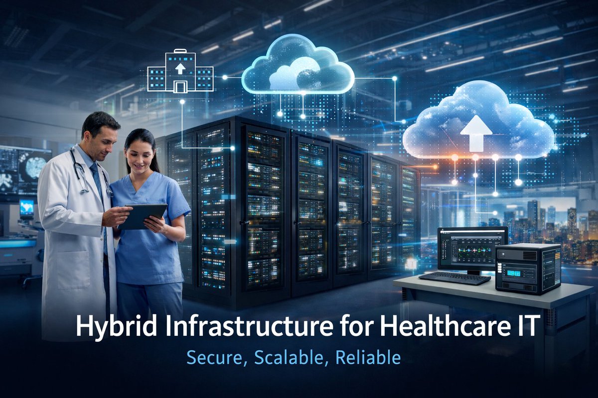 BConventions's tweet photo. Healthcare organizations are rapidly moving toward hybrid data center infrastructures to support the growing demands of digital health, AI-driven diagnostics, telehealth, and real-time patient data access. Traditional on-premises systems alone can no longer handle the scale, speed, and resilience required in modern care environments.

A hybrid approach—combining on-prem data centers with cloud and edge computing—allows hospitals to maintain data security, regulatory compliance, and low-latency performance, while also gaining the flexibility and scalability of cloud platforms. This model strengthens disaster recovery, supports mission-critical clinical workloads, and ensures uninterrupted operations.

As healthcare becomes increasingly data-driven, hybrid infrastructure is emerging as a strategic foundation for reliable, future-ready patient care.

🔗 Read more:
 https://t.co/G4dZpVfrdT

#healthcareit #datacenters #hybridinfrastructure #healthtech #hospitaltechnology #digitalhealth #edgecomputing #cloudhealthcare