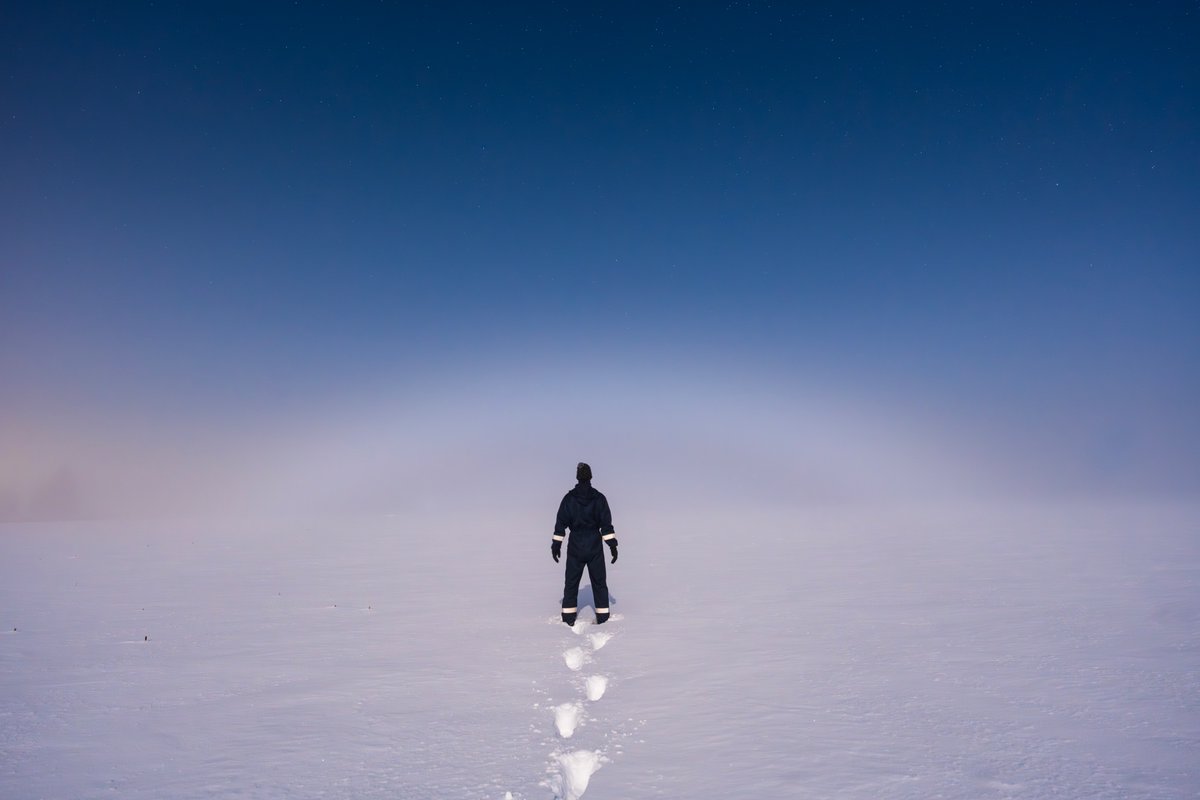 Lunar fogbow and -27ºC yesterday in Simuna, #Estonia 5.01.2026.