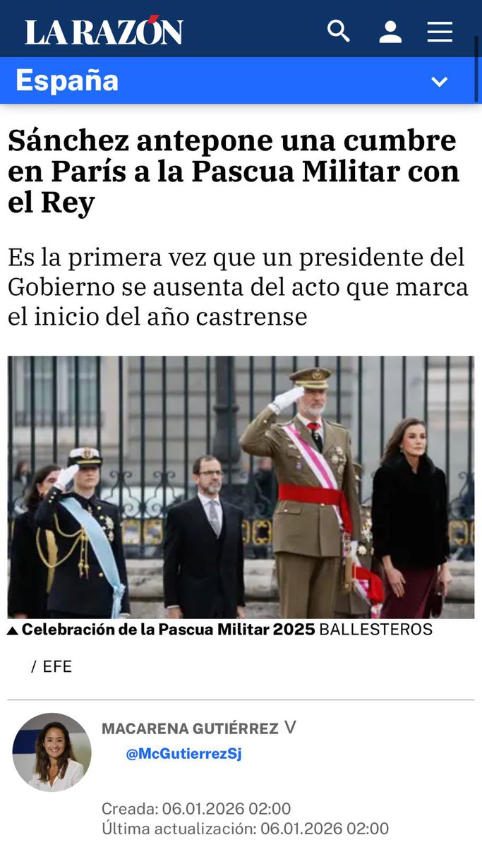 La Razón tenía que ser la de este titular. Qué vergüenza en los momentos que está viviendo el mundo, la Unión Europea, todo. Pero qué vergüenza de prensa y  de derecha española porque encima se lo ha comprado Feijóo, qué vergüenza.