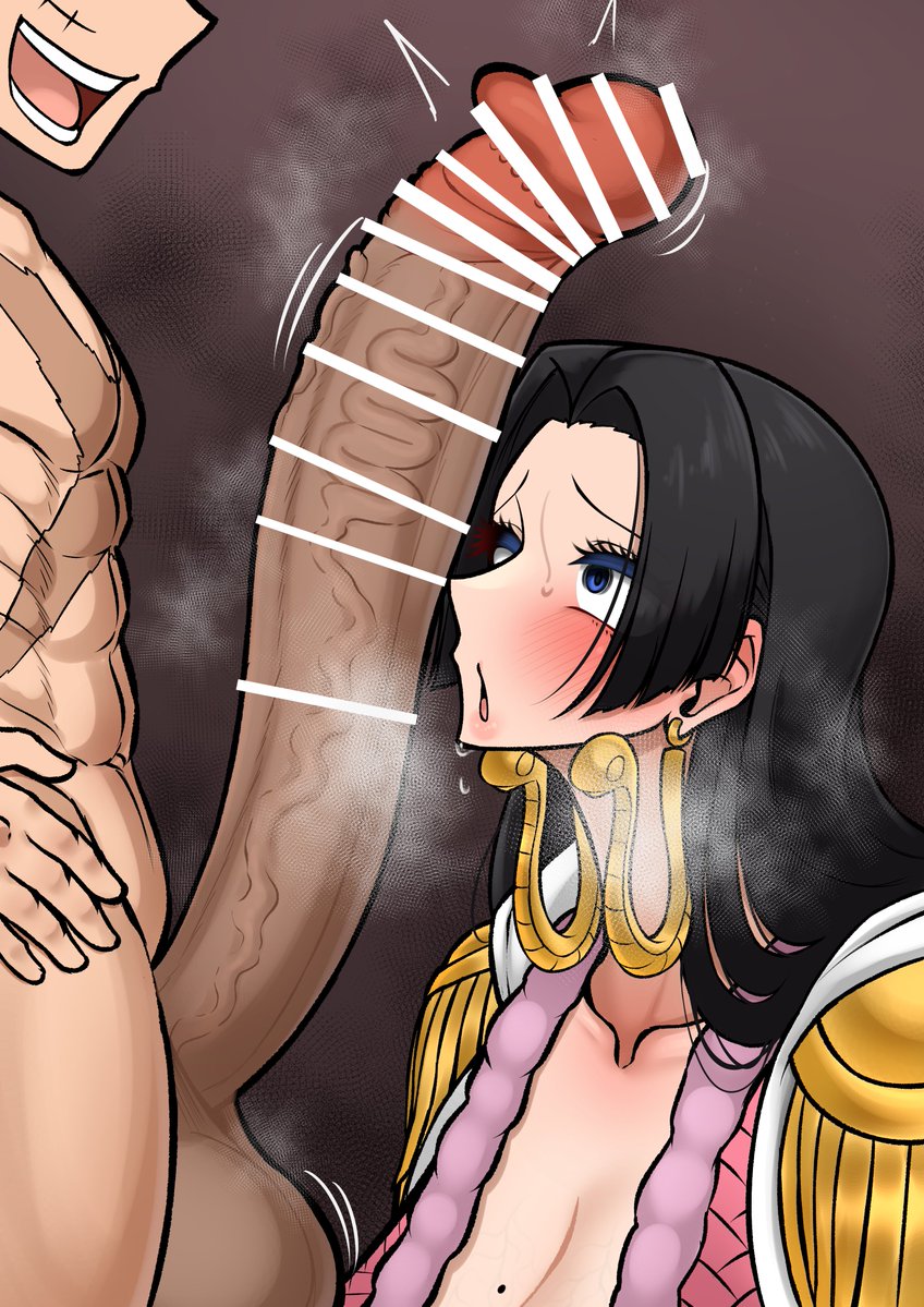 シ〇夕化したルフィのために体を張るボア・ハンコック 