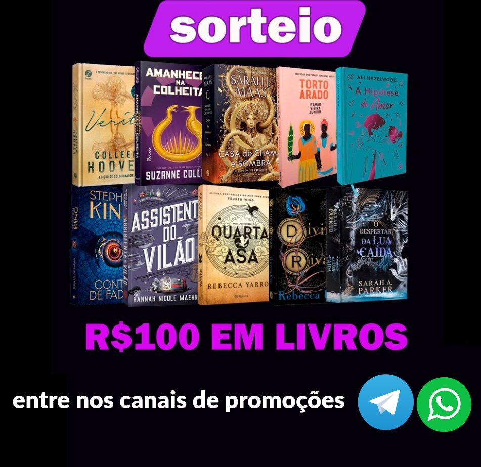 🚨SORTEIO DE LIVROS OU PIX Valendo R$100 em livros ou Pix