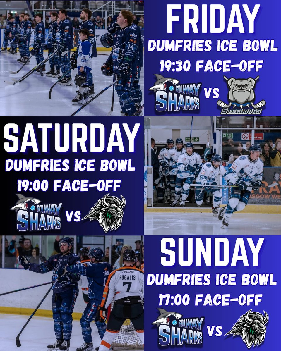 solwaysharks's tweet image. We've got an action packed week for you Sharks fans with not one, not two, but 3️⃣ MASSIVE home games! 🤩

Let's pack the Tank and cheer on the lads🤝

🎟 - sharksihc.com/tickets/