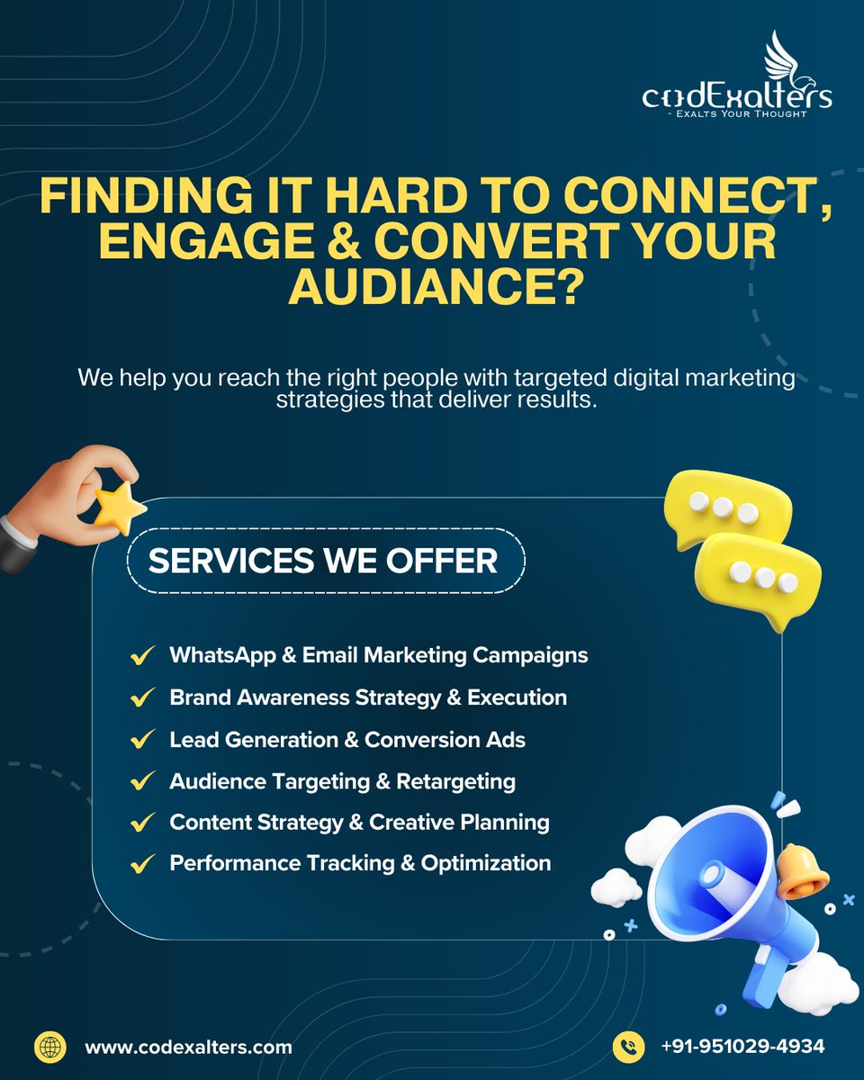 codExalters's tweet photo. Growing business but an outdated website?
That’s costing you leads.

Upgrade to a future-ready website built to scale 🚀

👉  Visit us at https://t.co/NcIhgutKaa

#WebDevelopment #BusinessGrowth #Followers https://t.co/j5MgaclDnC