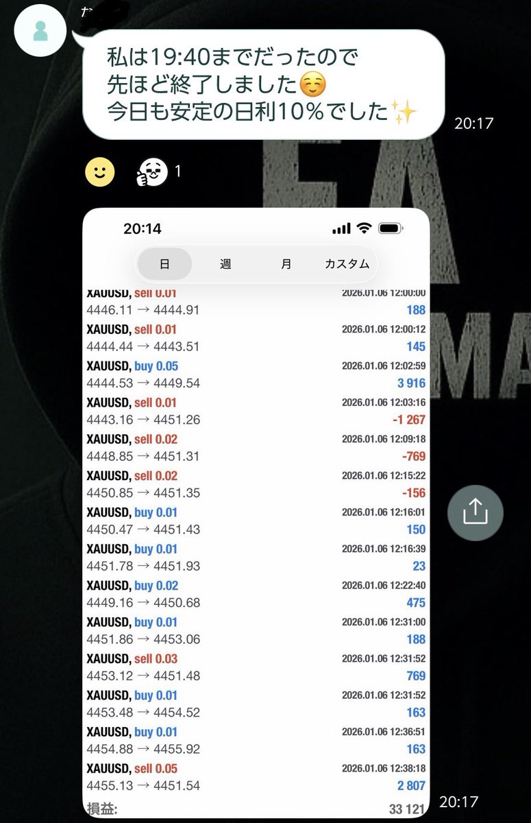 本日も続々と喜びの実績報告✨ EAをご案内するにあたって､このような喜びの声が一番励みになりますね🥹 皆さんに末永く稼いで頂きたい💰  それが一番の願いです🤲 👉INFORMA https://t.co/LcwC4xgdVR FX/EA/自動売買/ゴールド/XAUUSD/仮想通貨/暗号資産/XRP/リップル  ...