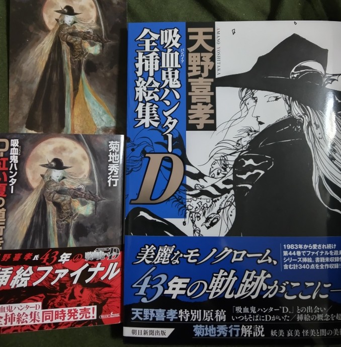 吸血鬼ハンターD 最新刊と天野喜孝画集を買ってきました。43年も続け