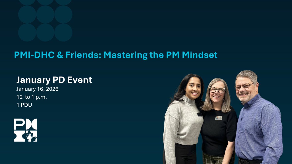 What is the toughest PM hurdle you're facing? 🤔

Join us Jan 16 and work side by side with other project professionals to tackle real scenarios and share solutions.

🗓️ Jan 16, 2026 | 🕛 12 p.m.
👉 Register: loom.ly/IwiNAt8

#PMIDHC #ProjectManagement
