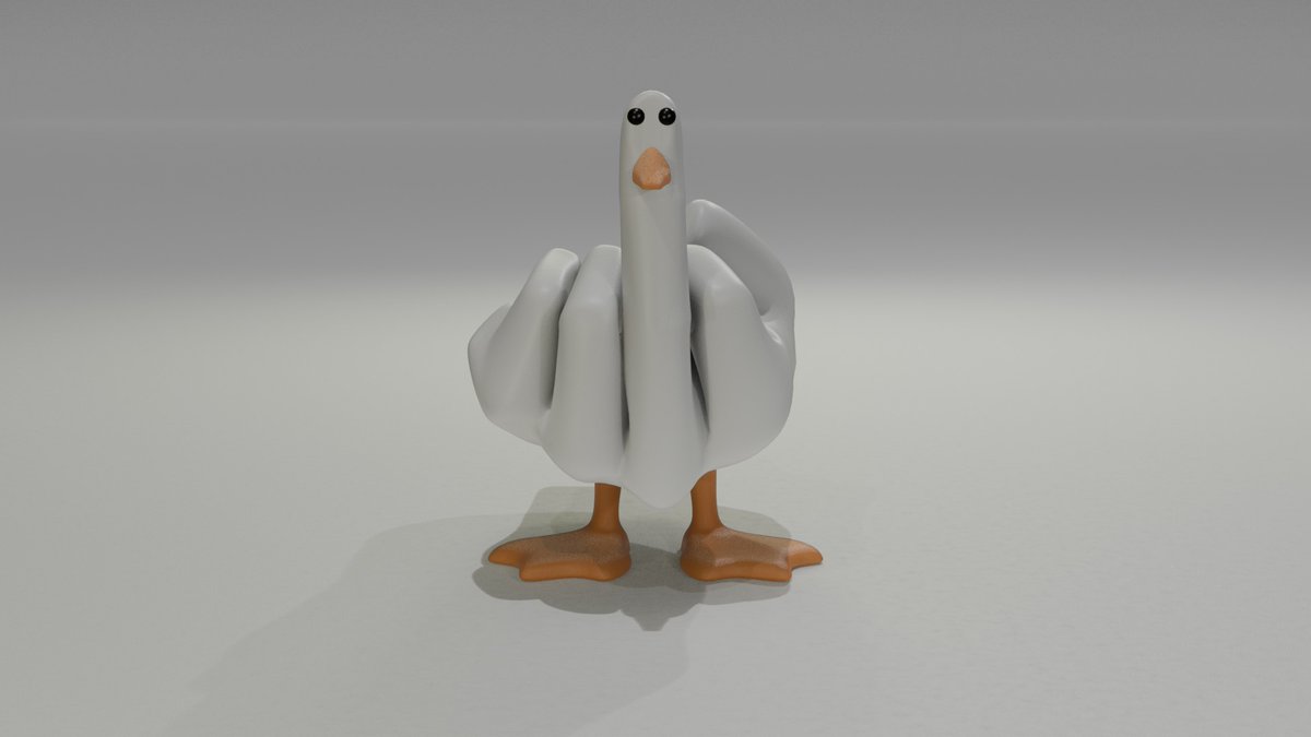 TLで流れてきて一目惚れして作ったf〇ck duck
#blender #b3d