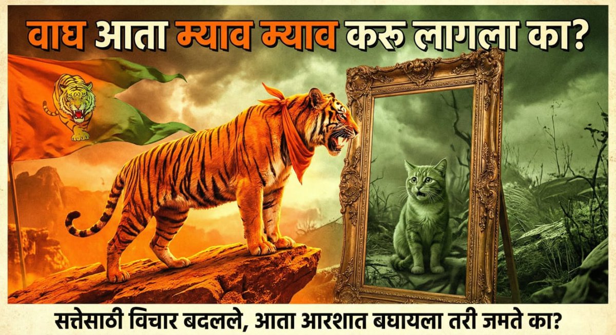 हिंदुत्व वादी शेर का बच्चा अब बिल्ली बन हरि चादर की आड में छुप रहा 
मुंबईकर सोच समझकर वोट करे 
शेर का बच्चा बिल्ली बन गया है 
#UddhavMamu