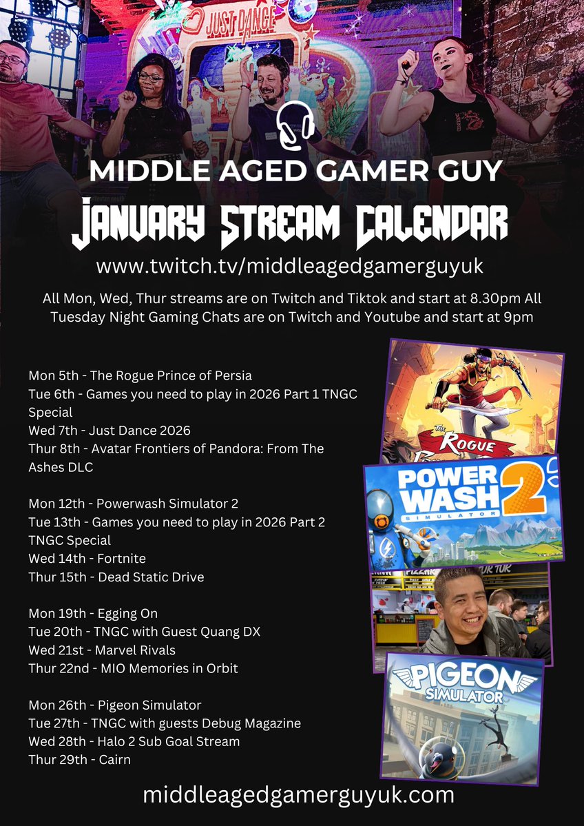 Happy New Year Everyone - Couple of games i didn't get to cover from 2025 - faves like Just Dance, Fortnite Marvel rivals and some new releases this month - Our first 2 TNGC's are a special of 50 games you want to look out for this year. - Coming to Twitch, Tiktok &amp; Youtube.