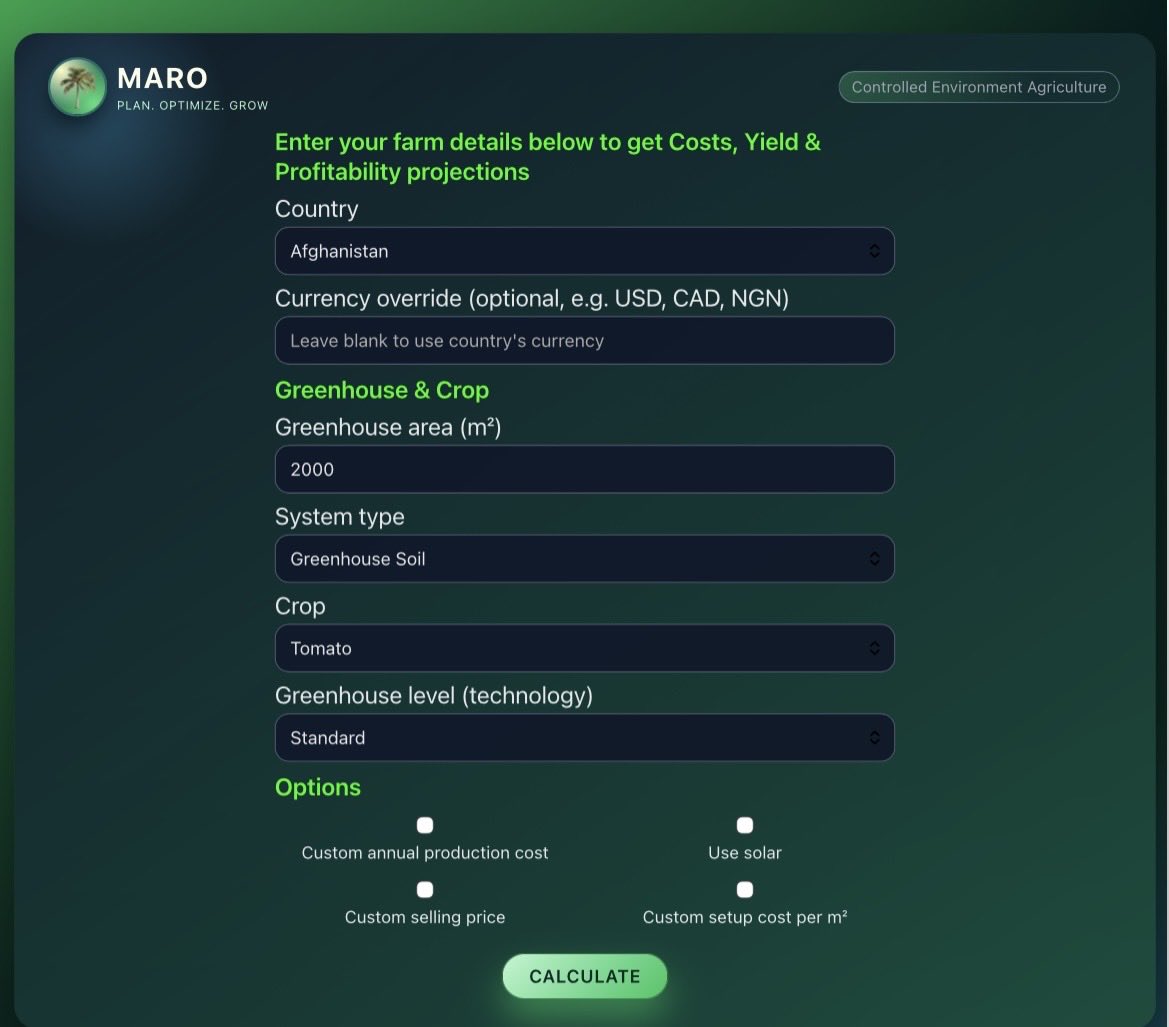 Indoor/vertical farming: huge investments, but more failures than  successes. I built MARO v2: free tool for better decisions in CEA. Try it :  https://t.co/ugcKqJBVM0 Feedback welcome #AgTech #Hydroponics  #ControlledEnvironmentAgriculture ...