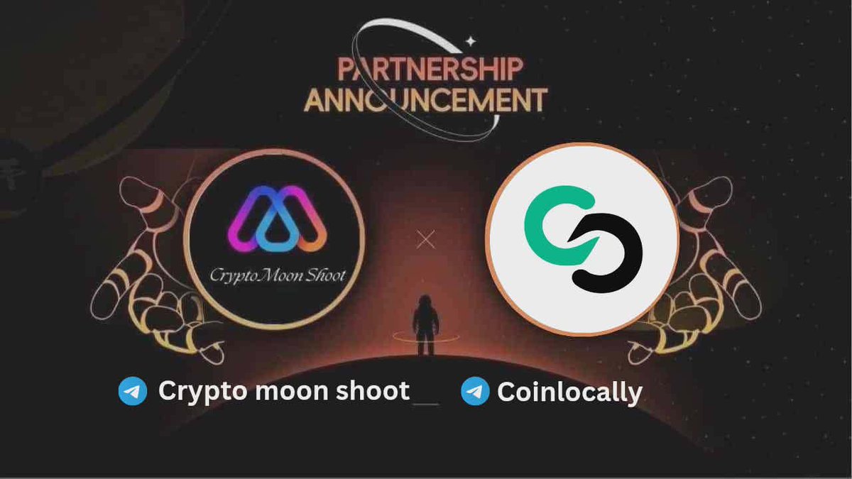 🎙⚪️🔤🔤🔤🔤🔥🔥🔥🔥🔥🔥🔥 🤝 𝗣𝗔𝗥𝗧𝗡𝗘𝗥𝗦𝗛𝗜𝗣  𝗔𝗡𝗡𝗢𝗨𝗡𝗖𝗘𝗠𝗘𝗡𝗧🤝 ➡We are so excited to Announced our New  #Partnership with @Coinlocally🔥🔥🔥🔥🔥 📣 Welcomes To Crypto Moon Shoot  as our Partnership ☀️ Telegram 🚀 X Twitter ✓ Website