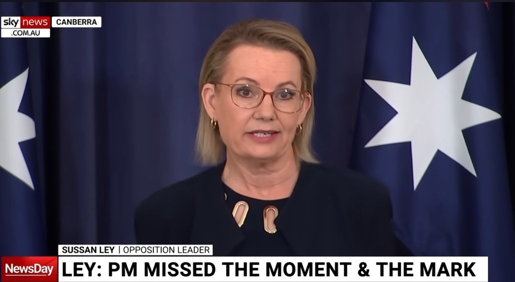Sahar_A_Writes's tweet image. "Every corner of Australian society" wants a Bondi Royal Commission.
— Sussan Ley, while preaching "honesty".

A rigid, orchestrated few are not national consensus.

Voices like Pauline Hanson fan Dawn Fraser &amp;amp; Israel zealot Nova Peris hardly reflect Australia.

Fck off. #auspol