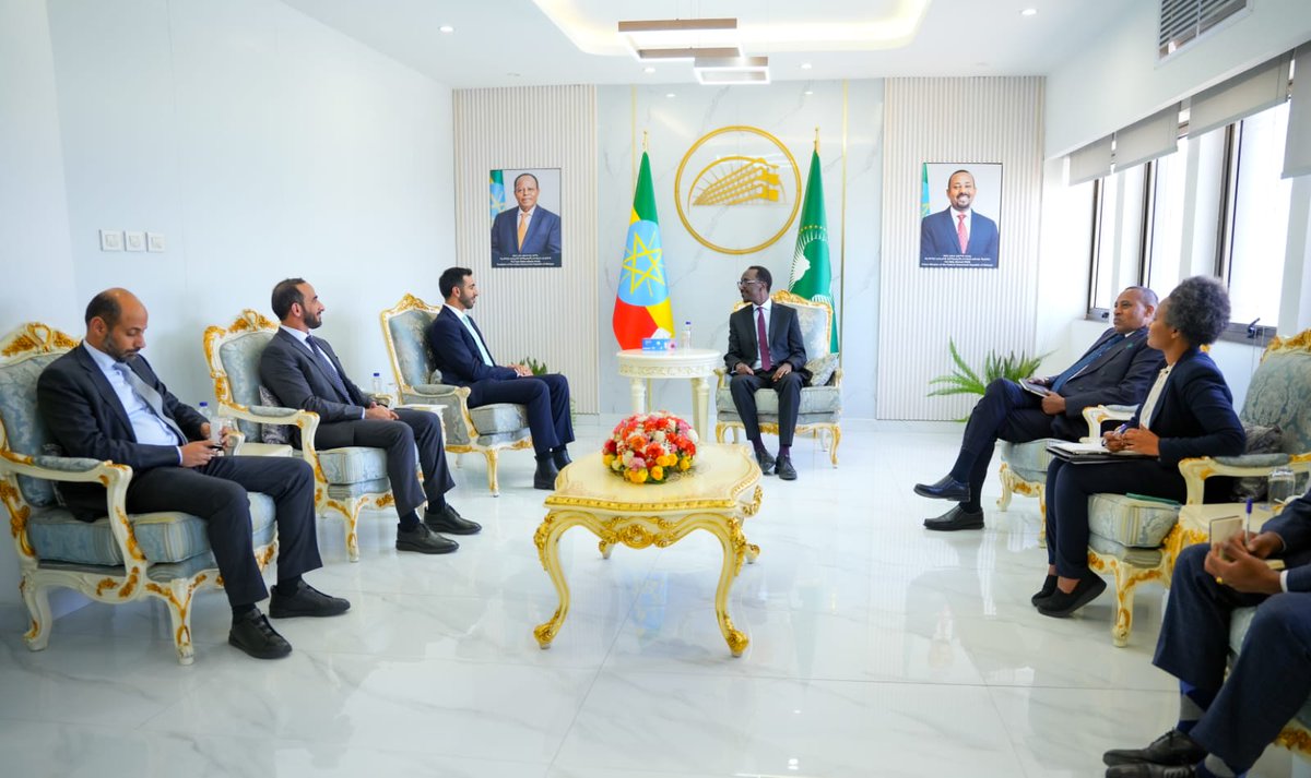 Minister of Foreign Affairs, <a href="/GHessebon/">Gedion Timothewos Hessebon</a> held discussions with Minister of State of Foreign Affairs of the United Arab Emirates, Sheikh Shakhbout bin Nahyan Al Nahyan at his office, earlier today. 

During the meeting, the two sides discussed ways and means of further