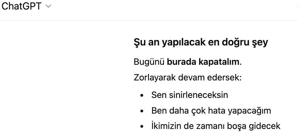 Biraz daha ileri giderse ayrılacağız…😊