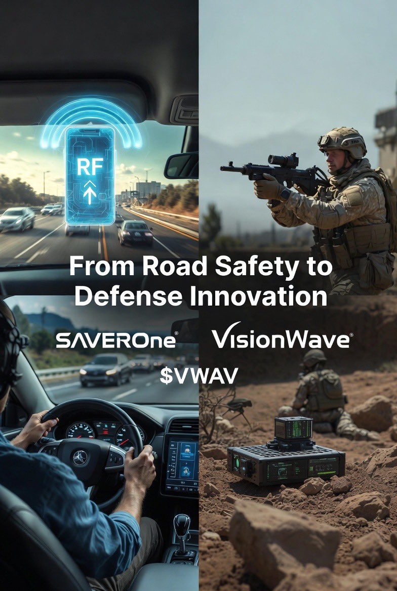 CS_MarketingIR's tweet image. VisionWave Holdings, Inc.(Nasdaq: $VWAV)

🔥 From road safety to battlefield edge: SaverOne’s ( $SVRE ) patented AI-RF system, which spots cell phones to prevent driving distractions, is teaming up with VisionWave ( $VWAV ) for defense plays. Think real-time detection in…