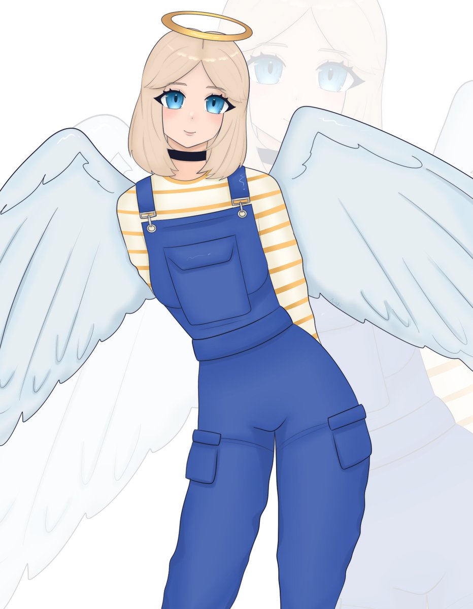 Angel thigh up art 🪽