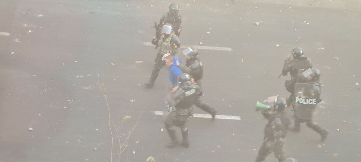 Earlier this week we saw the Islamic Republic forces using unmarked ambulances to transport security forces for the purpose of suppressing protesters. We have also seen them attack hospitals twice now to get to protesters. Now, they’ve been caught using a protester as a literal