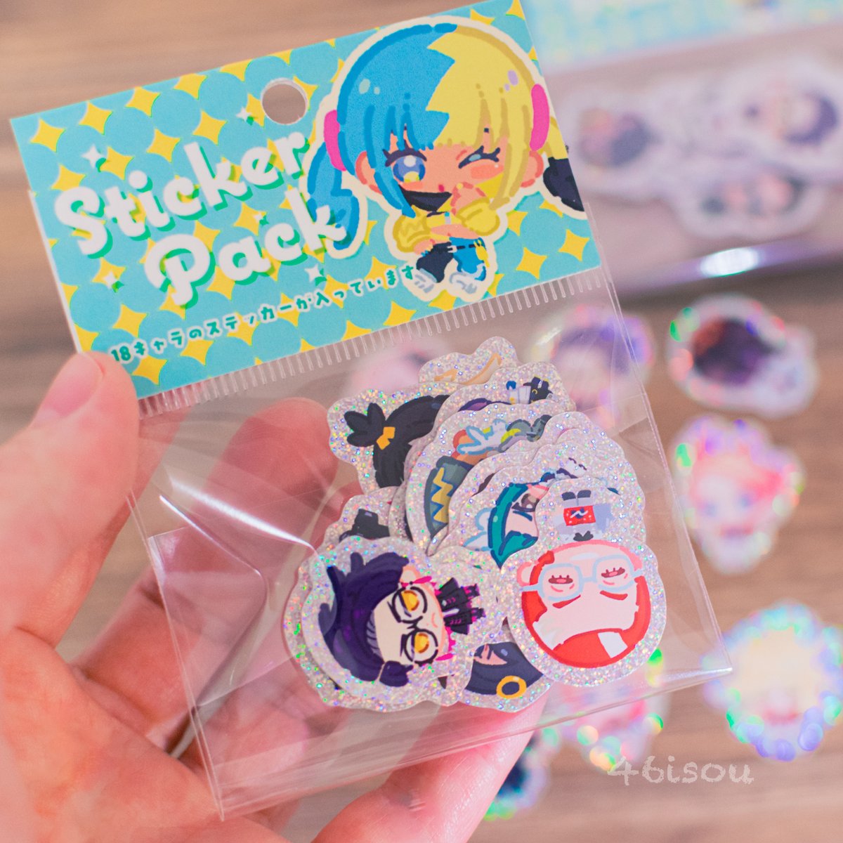 キラキラちゃん様 それと、同じ絵柄のキラキラシールセットです✨18キャラ1枚ずつ入っ