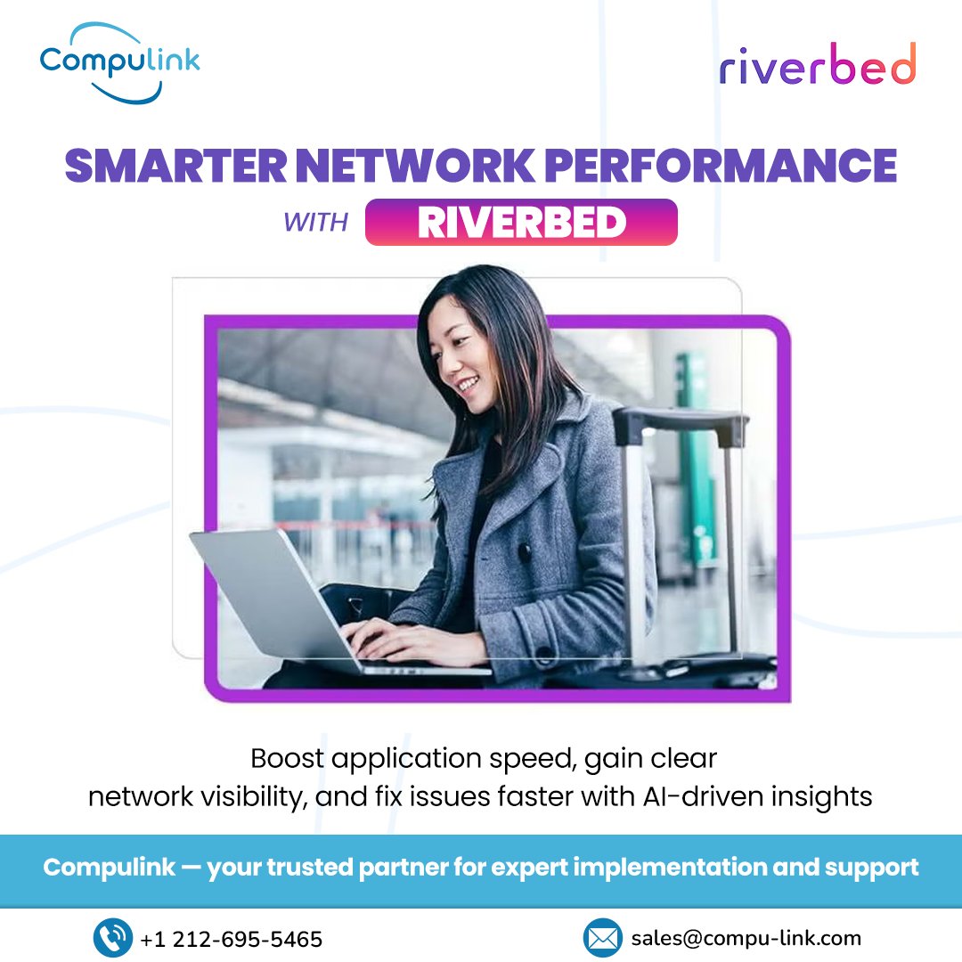 CompulinkTech's tweet image. Smarter network performance starts with smarter visibility.
With Riverbed, boost application speed, gain real time insights, and resolve network issues faster than ever 
.
.
#SmarterNetworks #NetworkPerformance #Riverbed #NetworkVisibility #ITSolutions #EnterpriseIT #Compulink