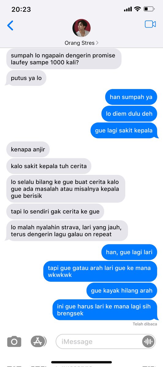 matchacioya's tweet image. — nyalahin strava, lari yang jauh, terus dengerin lagu galau on repeat