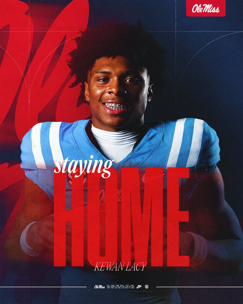 OleMissFB's tweet image. Kewan Lacy is staying HOME in 2026.

@kewanlacy22 x #HottyToddy