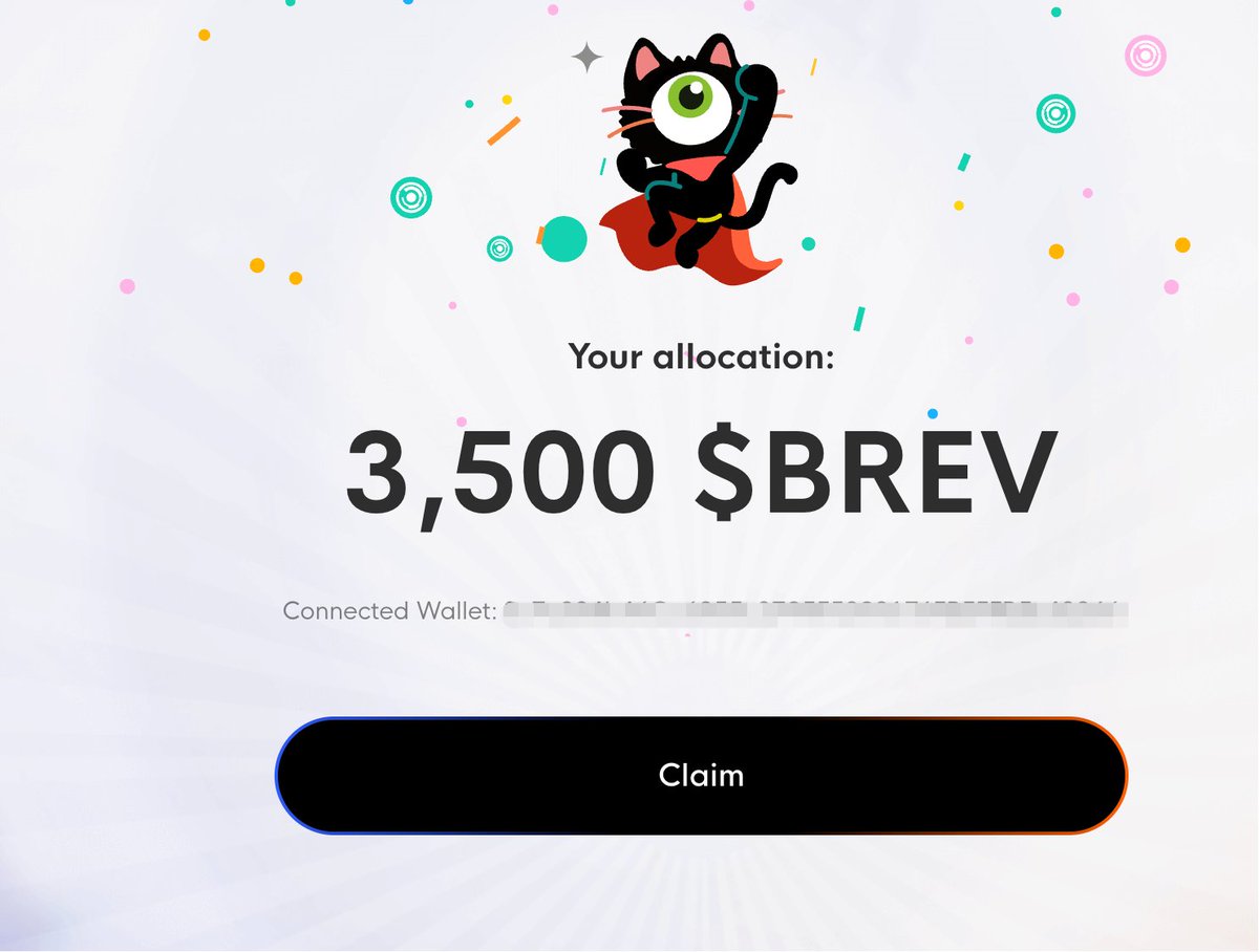TechieWeb3's tweet image. Brevis Network Airdrop Claim is LIVE!

Today, $BREV will be listed. The airdrop claim opens 1 hour before the listing.

⏰ Hours:
• Airdrop Claim: 15:00 UTC
• Listing: 16:00 UTC

🔗Claim Link: claim-brevis.network

Are you eligible for the Airdrop?
