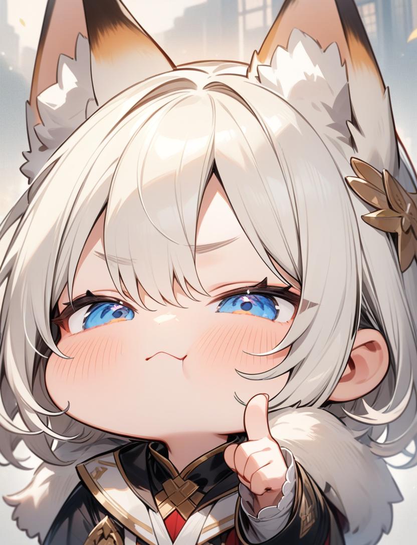 何だかご立腹？なおきつねさん#AIイラスト