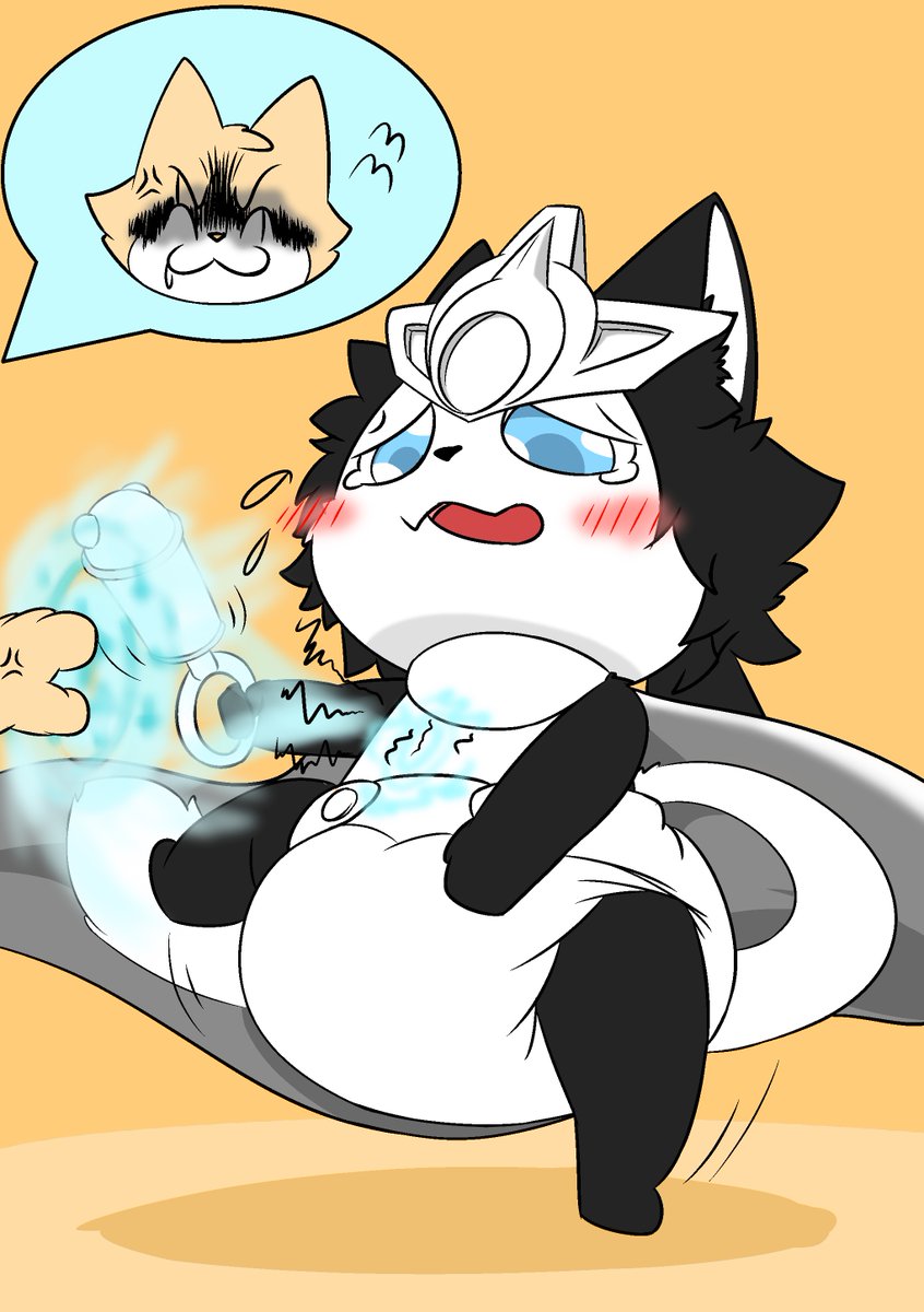 这就是不让我抽到你的惩罚~
（1/?）
#diaperfur #babyfur #diaper #furry #TheBattleCats #幼騎士ルーノ