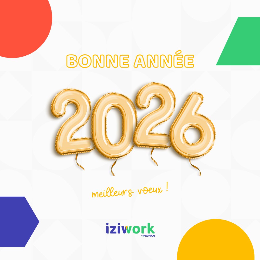 iziwork vous souhaite une bonne année 2026 ! 

#NewYear2026