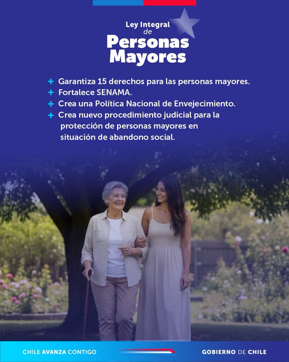 🏢📜El Congreso despachó a ley el proyecto que busca promover la autonomía de las personas mayores e impulsar un envejecimiento digno, activo y saludable, a través de la mejora de políticas públicas. 

Conoce alguna de ellas aquí 👇🏼