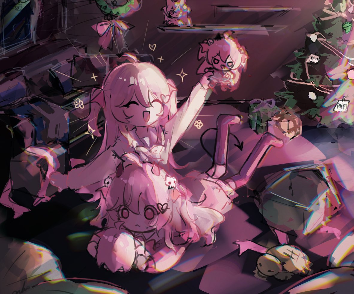 ruruk_o2's tweet image. Christmas gift💜#heartheartart 

commissioned by @Oliwande !