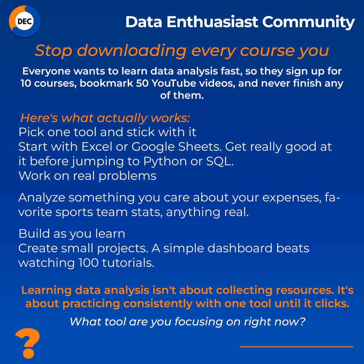 Data Enthusiast community tweet media