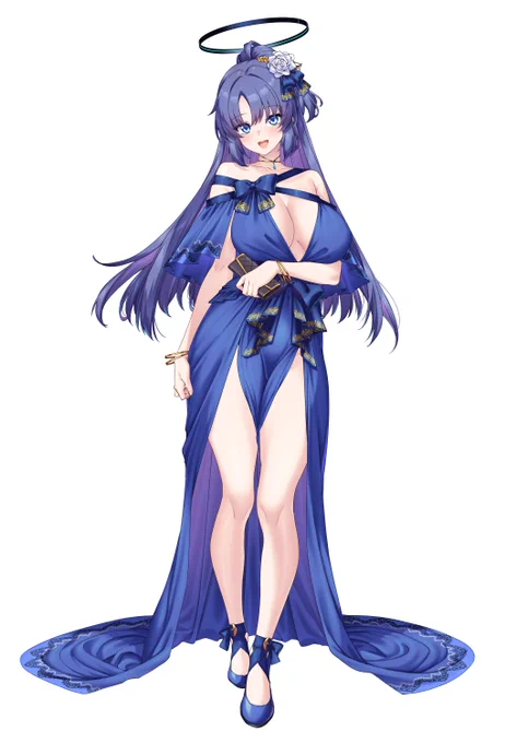 ドレスユウカ 「こういうドレスを着るのは初めてなんです。先生、似合ってますか?」 #ブルアカ