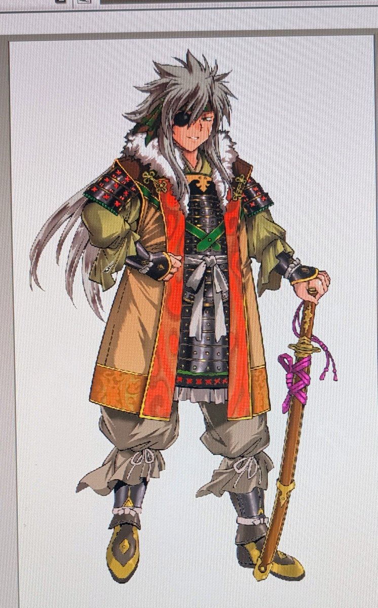 独眼竜正宗にゃ!パーツの塗り分け大変ニャ!甲冑姿のイラストなんか大昔のゲームイラストで大友宗麟とこの武将描いて以来にゃ! 