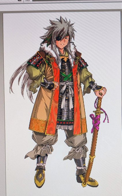 独眼竜正宗にゃ!パーツの塗り分け大変ニャ!甲冑姿のイラストなんか大昔のゲームイラストで大友宗麟とこの武将描いて以来にゃ! 