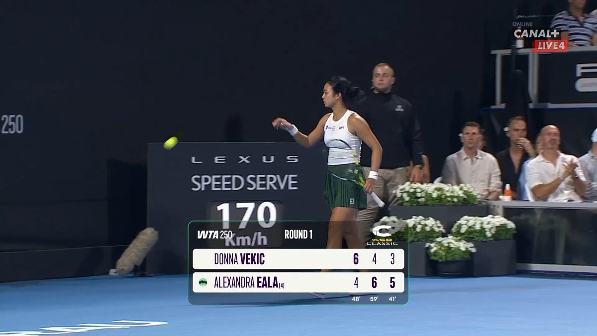 Orbiting_44's tweet photo. ALEX EALA BREAKS VEKIC TO SERVE FOR THE MATCH AT 5-3 IN THE 3RD SET 👀👀
#ASBClassic #ASBC #WTAAuckland https://t.co/FEyXYd8jBu
