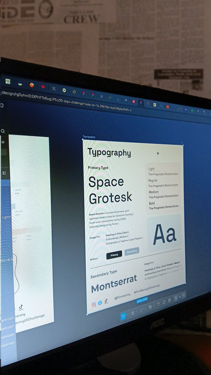 manny_finn's tweet photo. Typography system locked in on Day 2. Clean and scalable! #FinnMannyUIChallenge
#Typography #UIDesign #TypeScale #Day2 https://t.co/nCjb6UeXtA